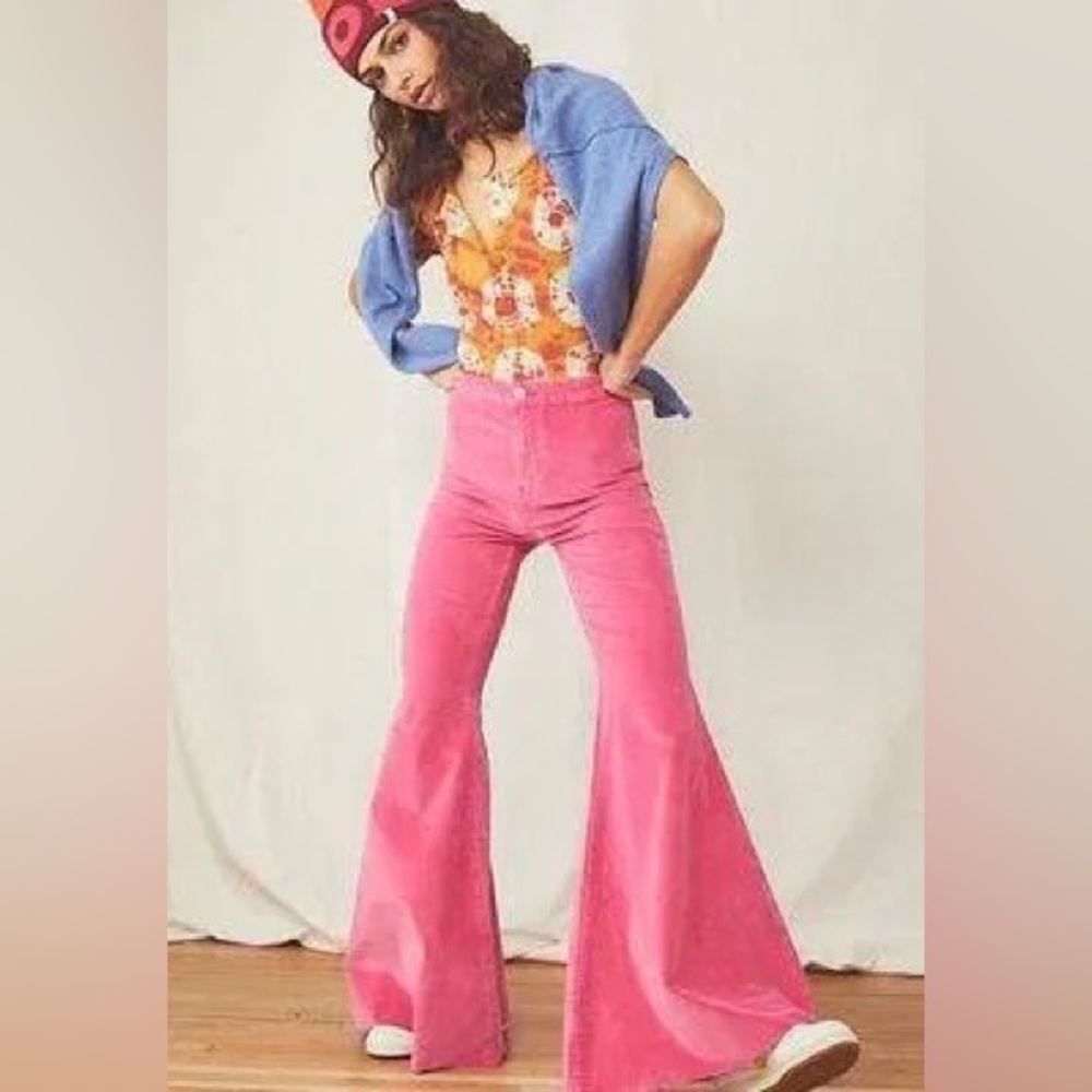Free People Float On Flare - Hot Pink Cord